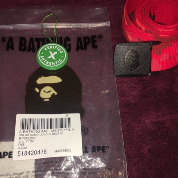 Bape long gi belt camo red - Picture 1 of 3